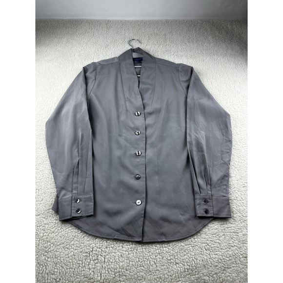 Pendleton Shirt Womens Size 6 Casual Woolen Mills Button Up Long Sleeve Gray‎ - Picture 1 of 8